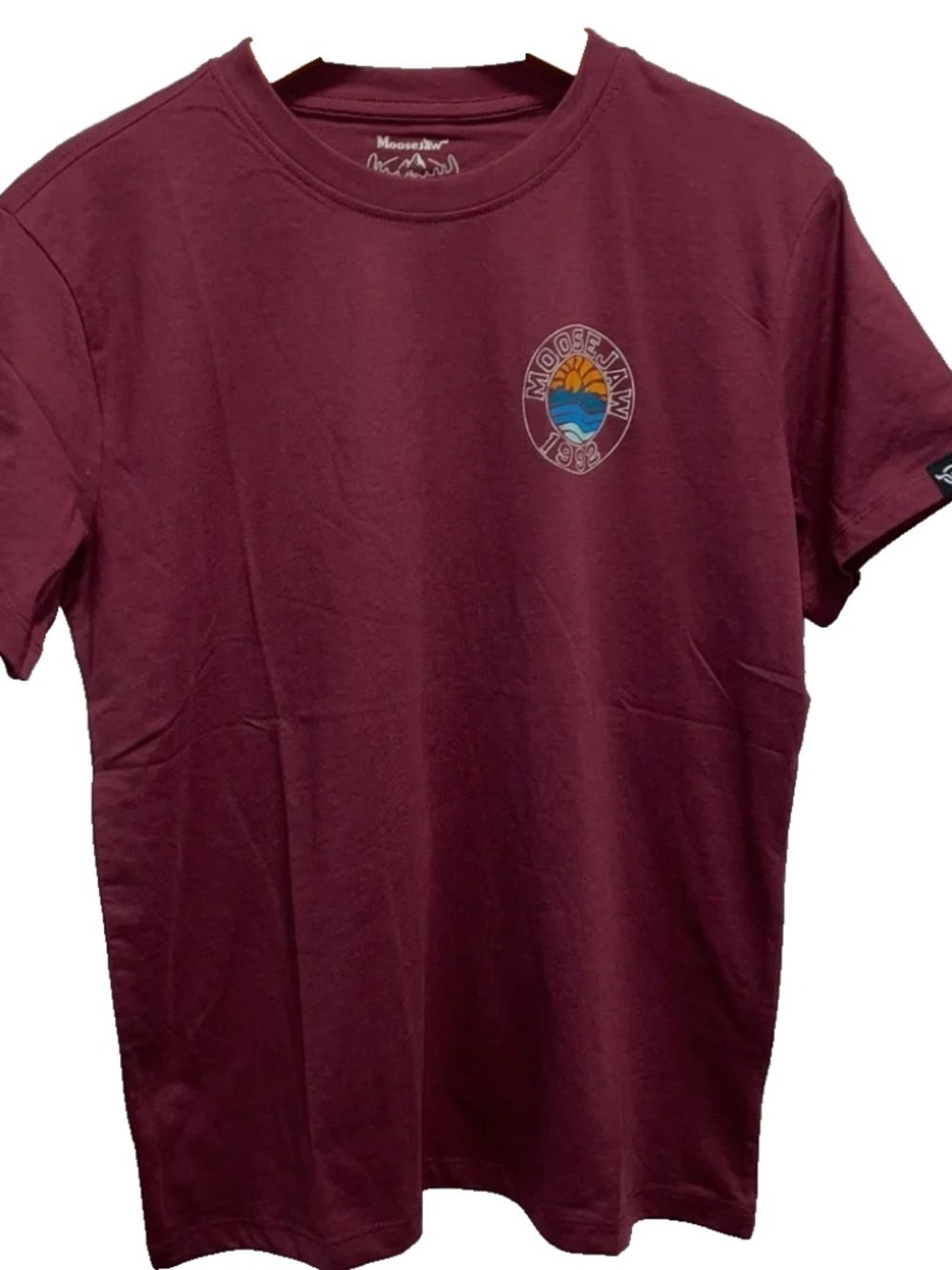 Moosejaw T Shirt Camping Women's Large  1992 Burgundy NWT